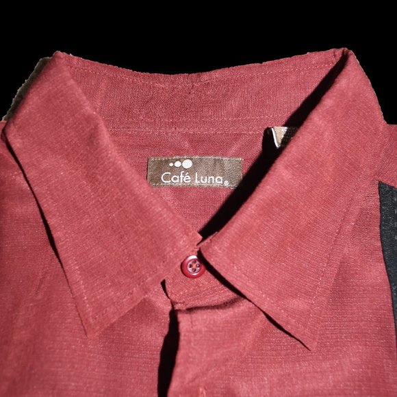 Cafe Luna Short Sleeve Button Up - Picture 2 of 3